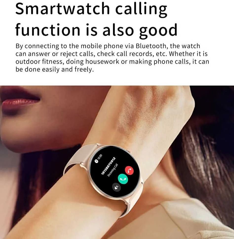 Blavec išmanusis laikrodis M01 Vesta HD AMOLED (SWM01-RG) rožinio aukso spalvos