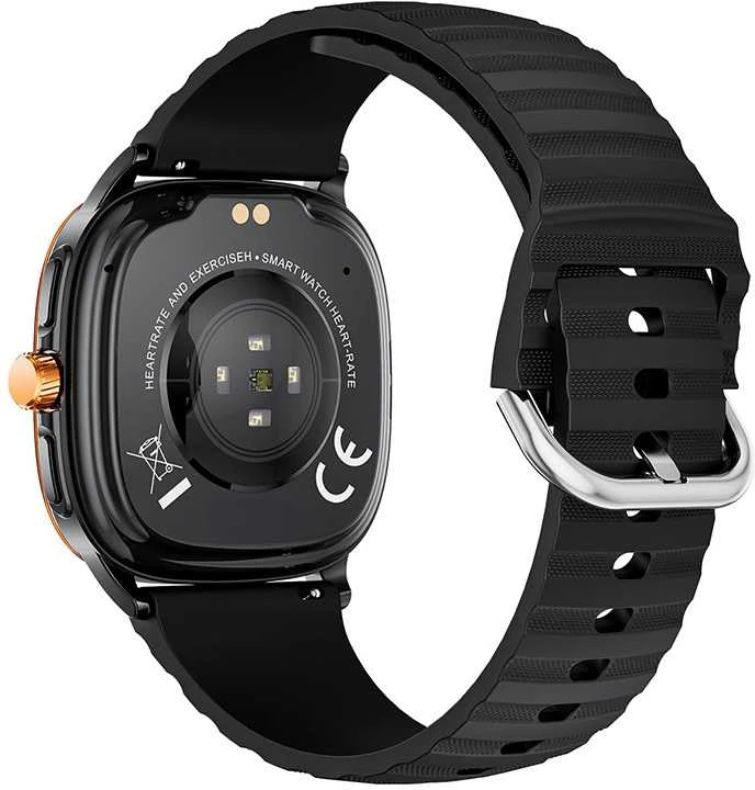 Blavec Išmanusis laikrodis U-01 Mohito HD AMOLED Voice Call (SWU01-B) juoda + 1 dirželis