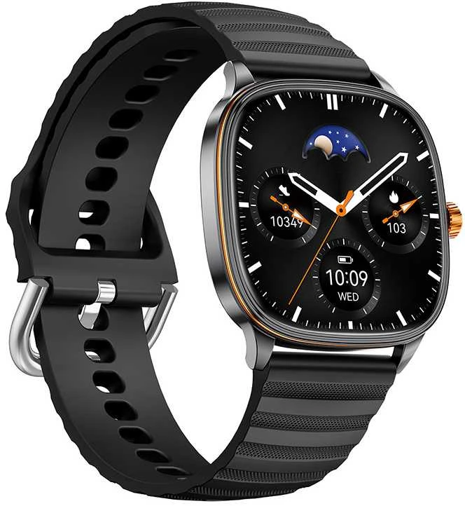 Blavec Išmanusis laikrodis U-01 Mohito HD AMOLED Voice Call (SWU01-B) juoda + 1 dirželis