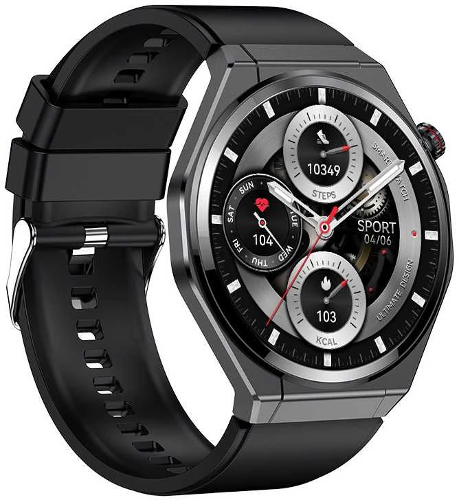 Blavec Išmanusis laikrodis U-02 Kenzo HD AMOLED Voice Call (SWU0-B) juoda + 1 dirželis