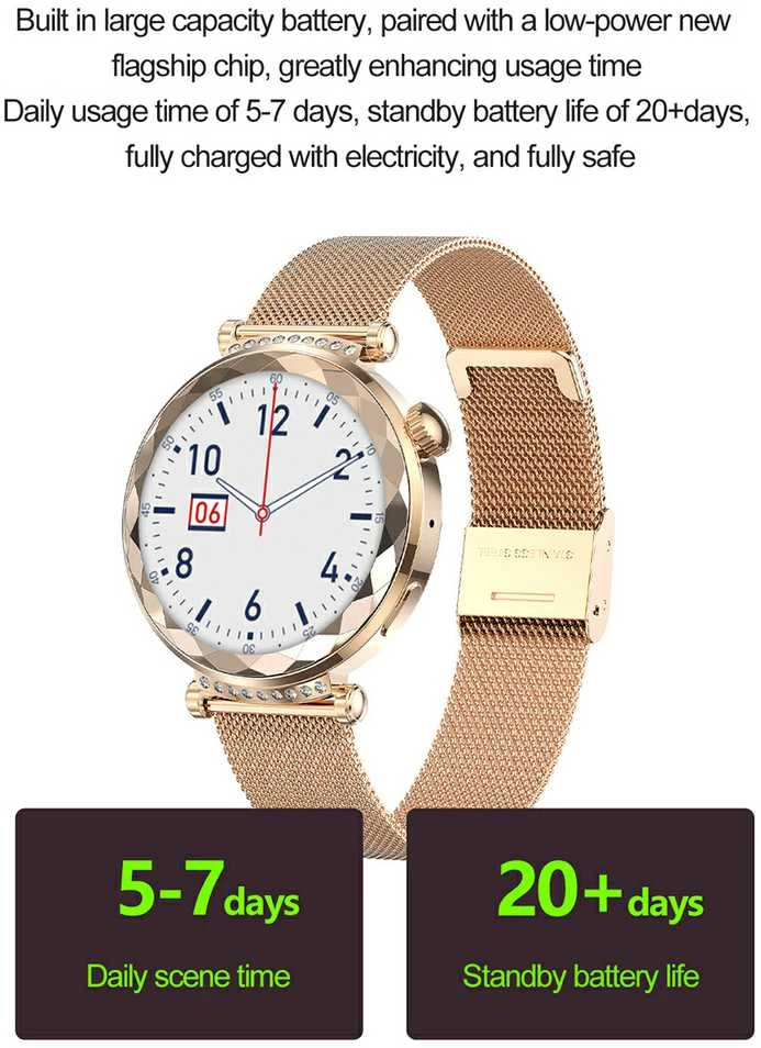 Blavec išmanusis laikrodis W19 Liana HD AMOLED (SWW19-RG) rose auksinis + 2 apyrankės