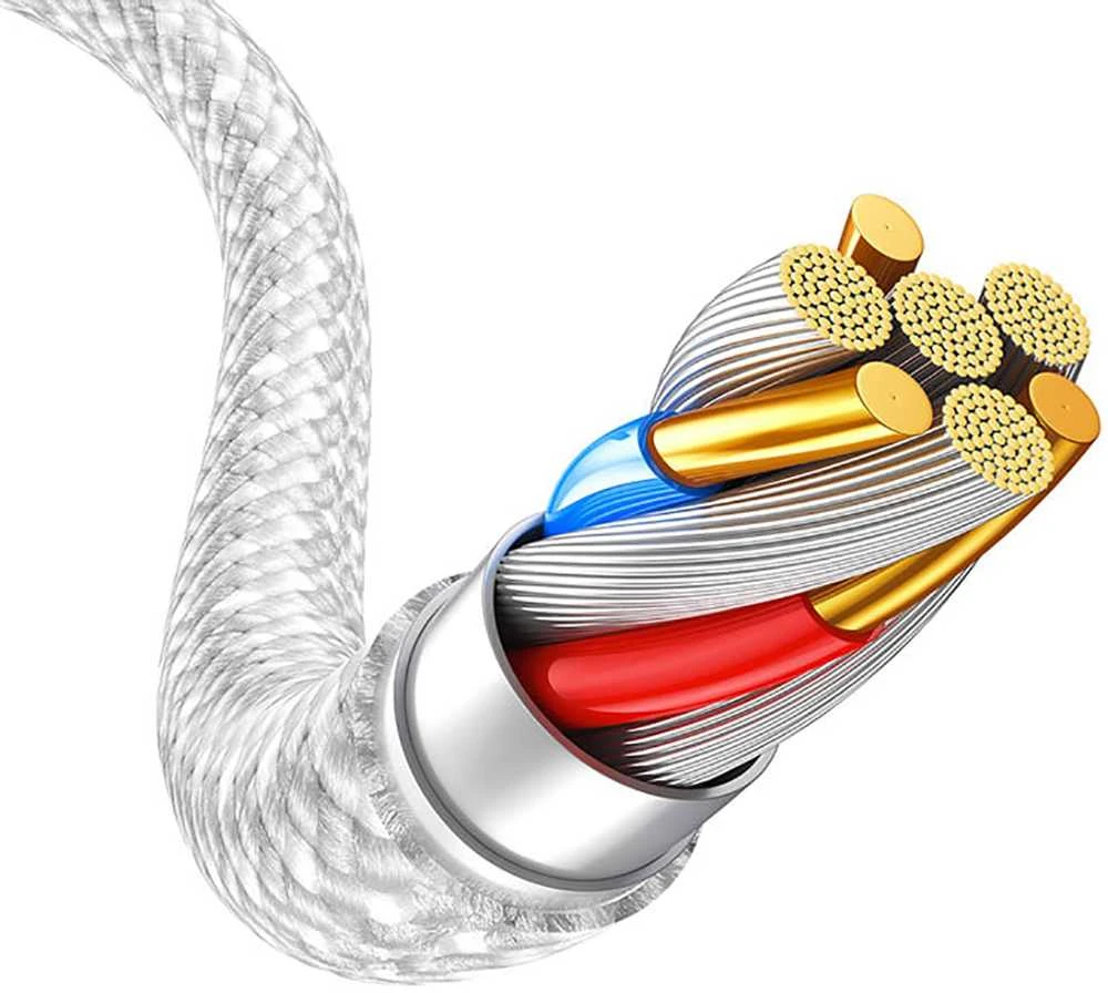 Blavec laidas Candy pintas – Type C į Lightning – PD 20W 2,4A 3 metrai (CCA-CL24W30) baltos spalvos