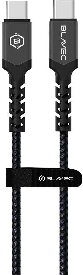 Blavec laidas Raptor pintas – Type C į Type C – PD 60W 3A 1 m CarPlay/Android Auto (CRA-CC3BG10) juodos-pilkos spalvos