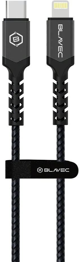 Oem Blavec laidas Raptor pintas – Type C į Lightning – PD 20W 2,4A 2 metrai CarPlay (CRA-CL24BG20) juodas-pilkas