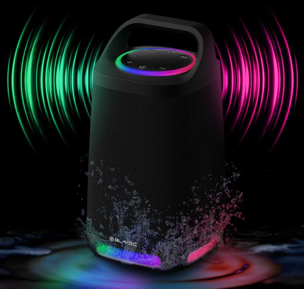 Blavec nešiojama Bluetooth kolonėlė TWS WS-01 Karaoke – 160W su mikrofonu (WS01-MB) juodos spalvos