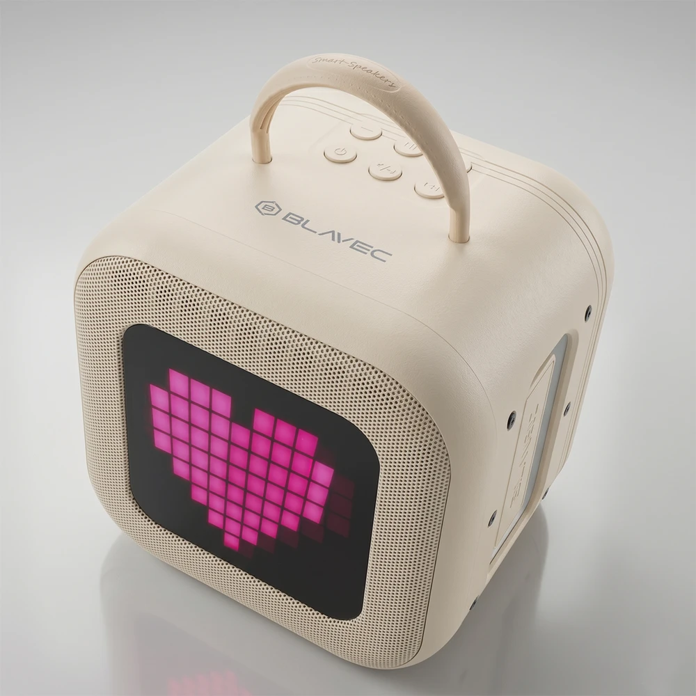 Blavec nešiojama kolonėlė Bluetooth WS-09 Karaoke Fun – 10W su 2 mikrofonais (WS09-2MBE) gelsvos spalvos