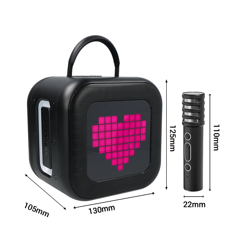 Blavec nešiojama kolonėlė Bluetooth WS-09 Karaoke Fun – 10W su 2 mikrofonais (WS09-2MB) juodos spalvos