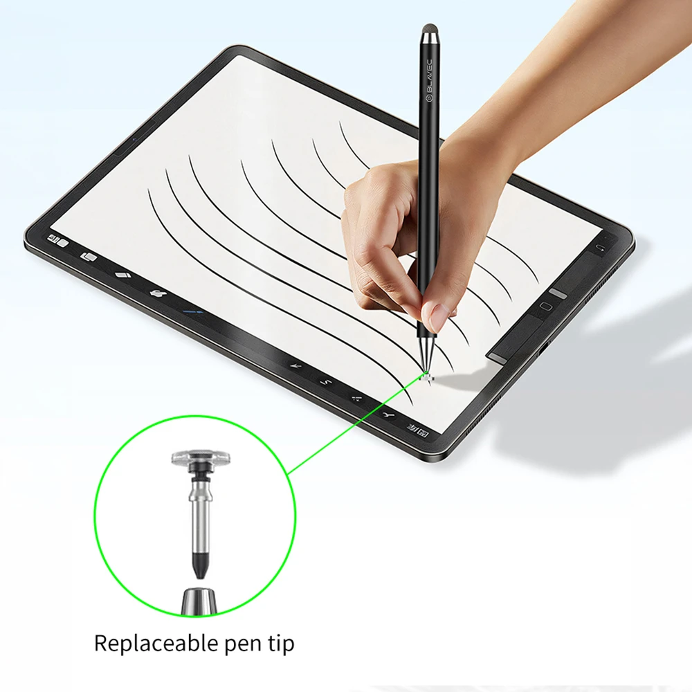 Blavec pasyvus rašiklis Pen Stylus BPS-01 universalus 3in1 (BPS01-UB) juodos spalvos