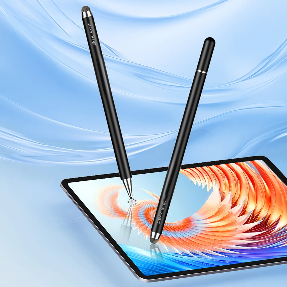 Blavec pasyvus rašiklis Pen Stylus BPS-02 universalus 2in1 (BPS02-UB) juodos spalvos