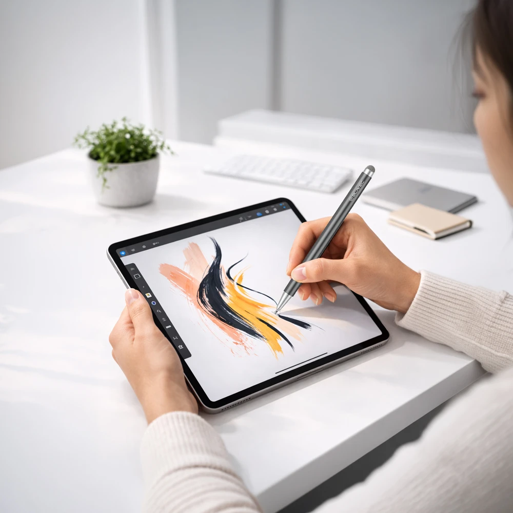 Blavec pasyvus rašiklis Pen Stylus BPS-02 universalus 2in1 (BPS02-UB) juodos spalvos