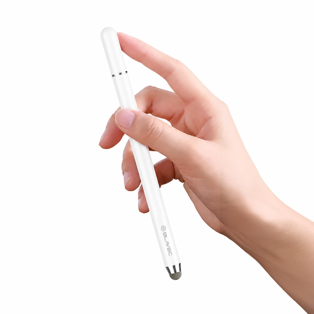 Blavec pasyvus rašiklis Pen Stylus BPS-02 universalus 2in1 (BPS02-UW) baltos spalvos
