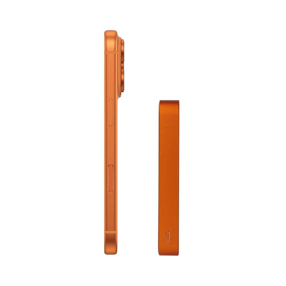 Blavec Power Bank 10000mAh BJ-04 Slim 13,5mm – Type C – 22,5W magnetic Magsafe 3 in 1 (PBBJ04-MC10O) oranžinės spalvos glass