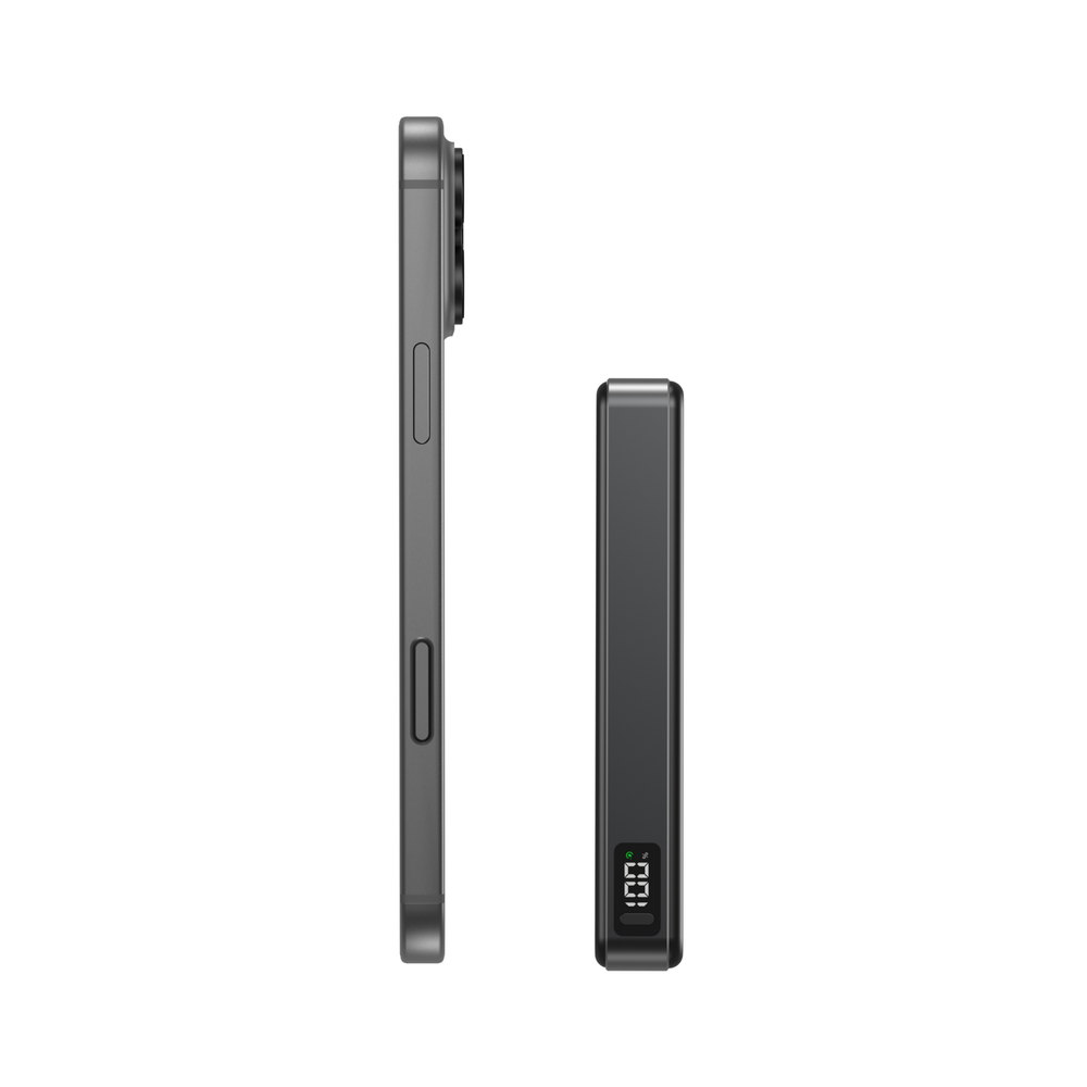 Blavec Power Bank 10000mAh BJ-05 Ultra Fast 16mm – Type C – Qi2.2 25W + PD 45W magnetic induction Magsafe 2 in 1 (PBBJ05-QI22MC10B) juodas