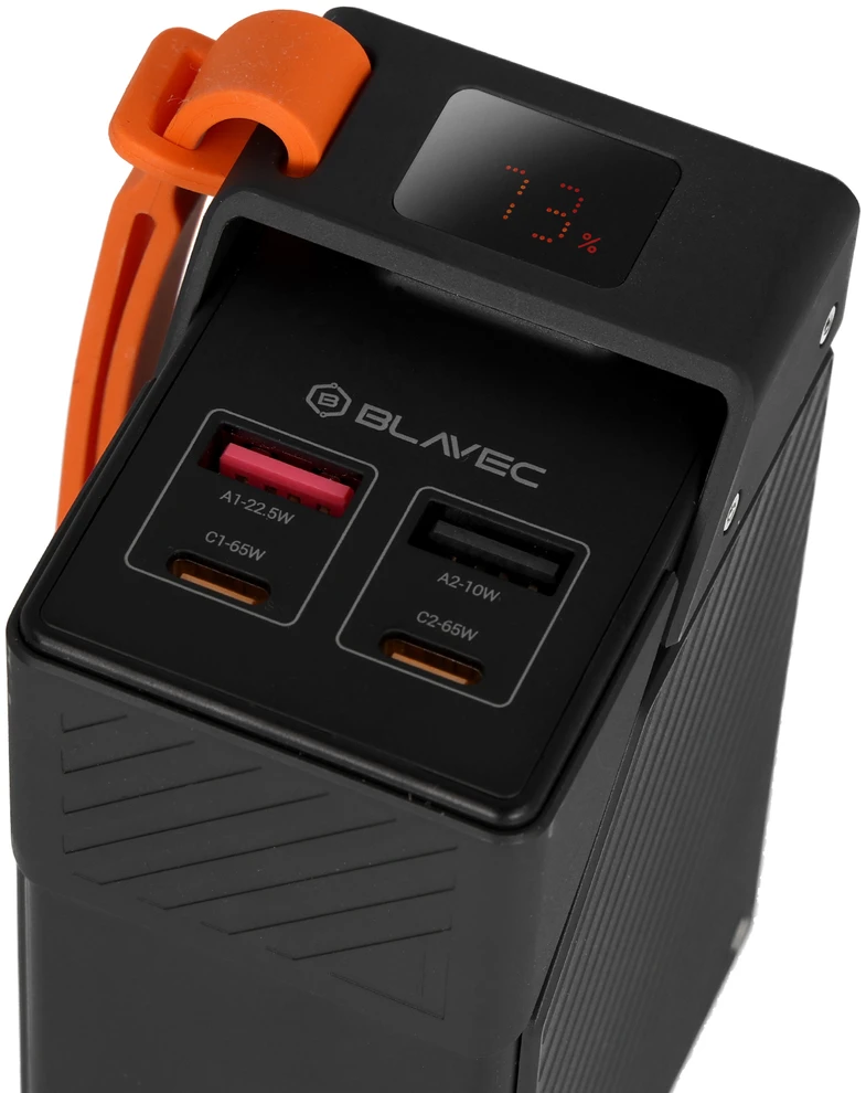 Blavec Power Bank 30000mAh BJ-50 Tytan 65W – 2x Type-C + 2x USB-A (PBBJ50B) juodos spalvos