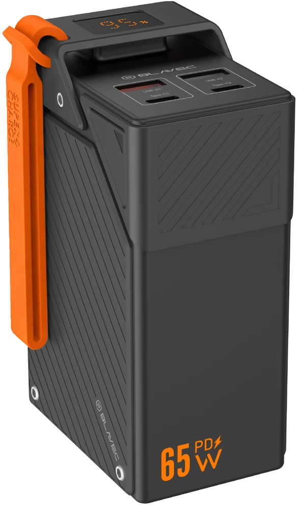 Blavec Power Bank 30000mAh BJ-50 Tytan 65W – 2x Type-C + 2x USB-A (PBBJ50B) juodos spalvos