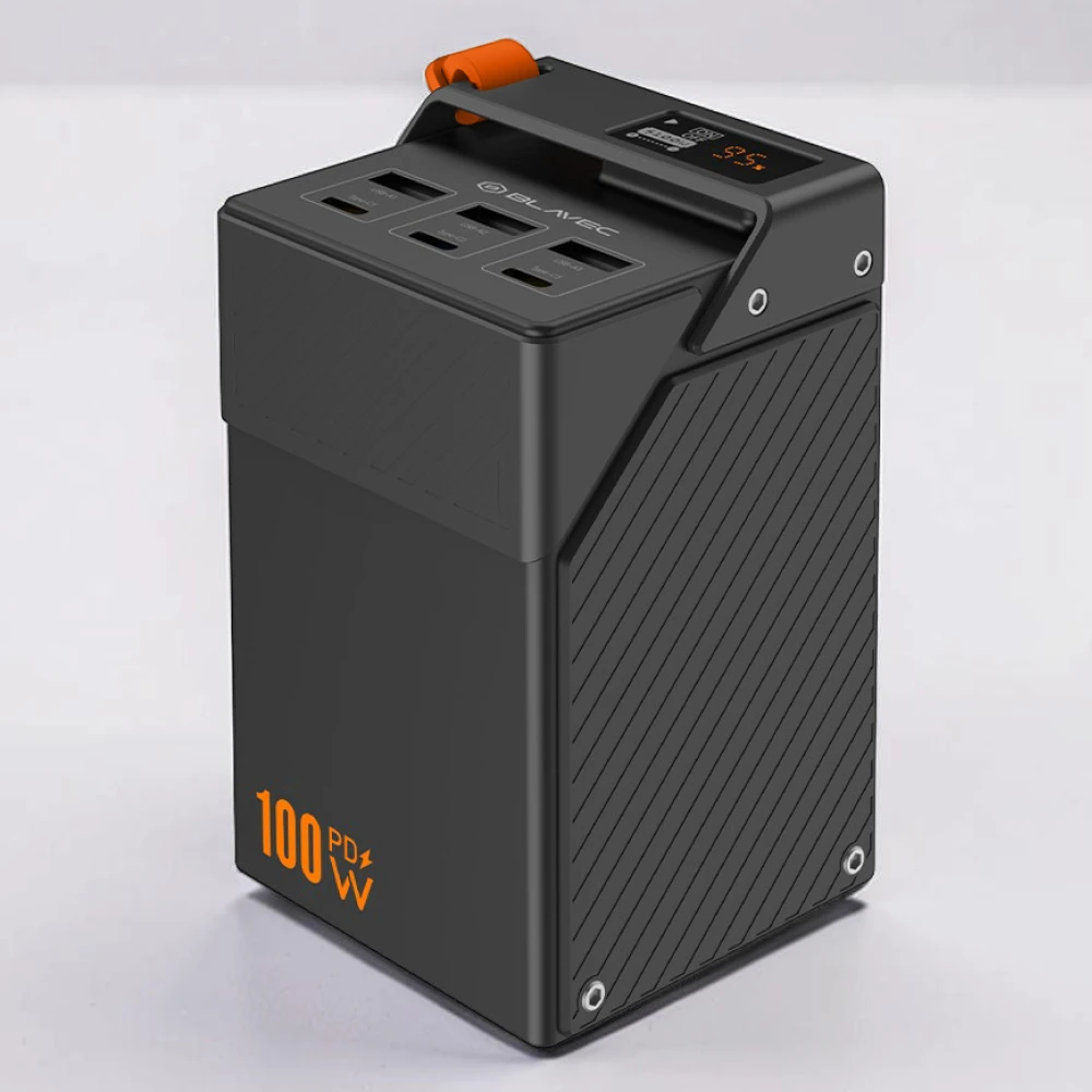 Blavec Power Bank 50000mAh BJ-50 Tytan 100W – 3x Type-C + 3x USB-A (PBBJ50C) juodos spalvos