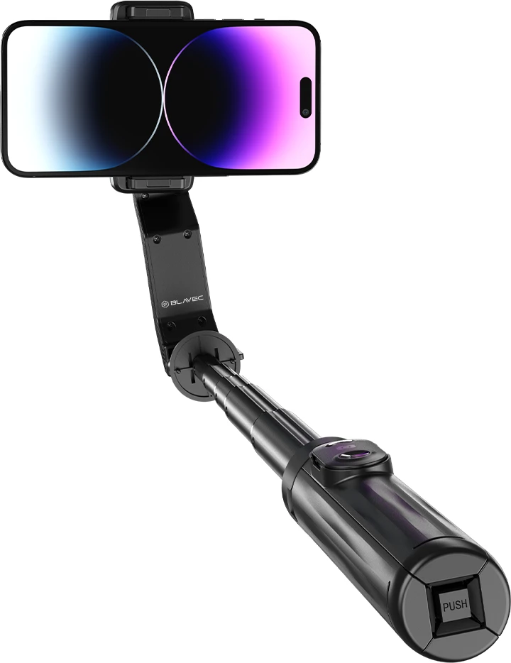 Blavec Selfie Stick Aliuminio Fusion P-10 Gimbal tripod + pilot 1 metras (SSFP10G-TRB10) juodos spalvos
