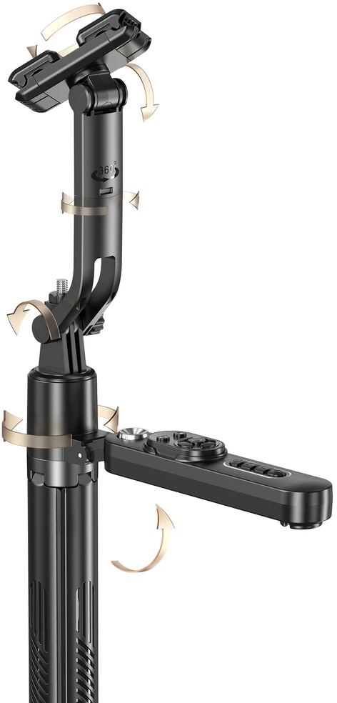 Blavec Selfie Stick Aliuminio Move AI Q-01 Auto pop tripod + remote control 1,80 metres (SSAQ01-APTRB180) juodas