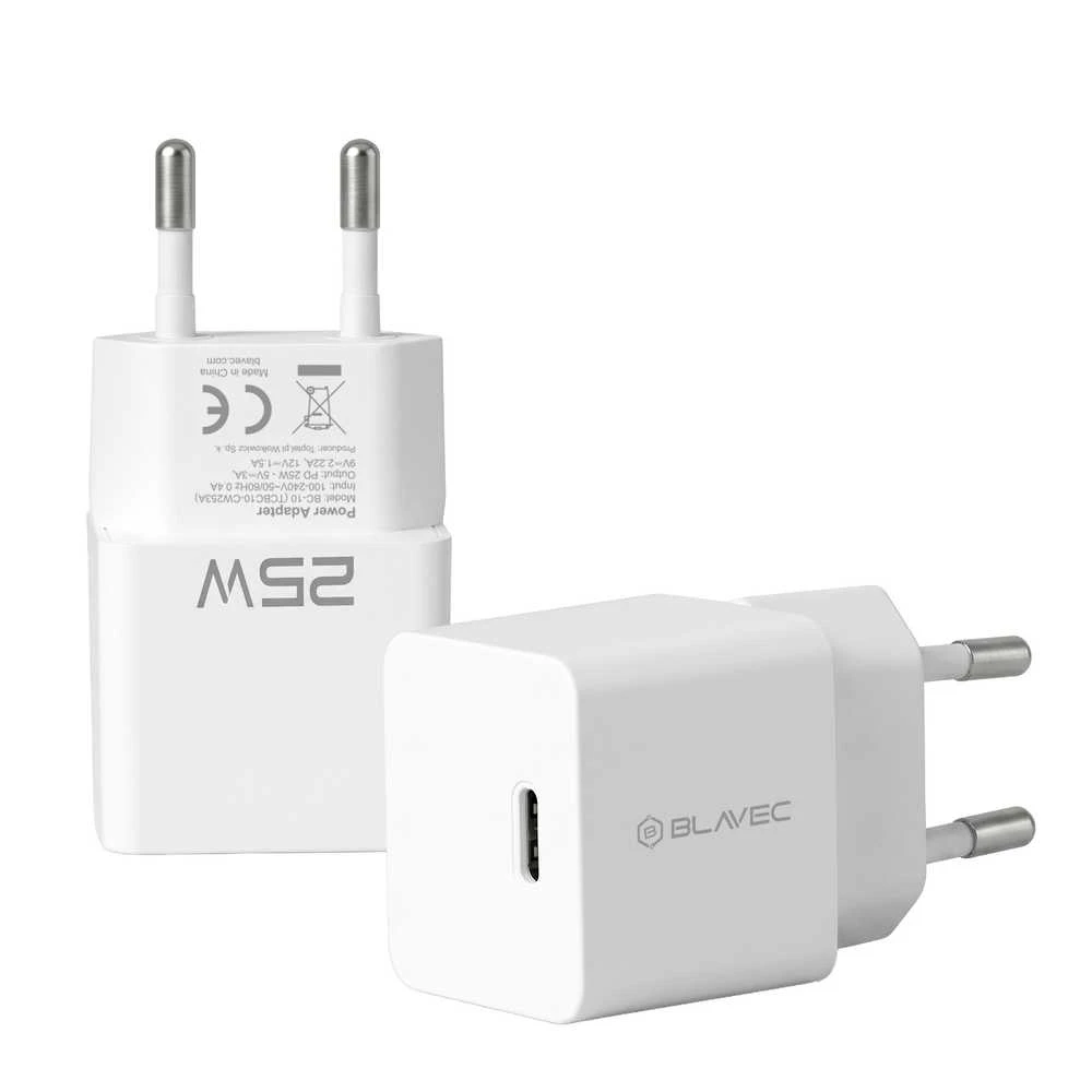 Blavec sieninis įkroviklis BC-10 – C tipo – PD 25W 3A (TCBC10-CW253A) baltos spalvos