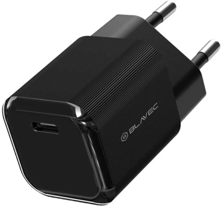 „Blavec“ sieninis įkroviklis BC-6 GaN4 – C tipo – PD QC 33W 3A su C tipo į C tipo laidu (TCBC6G4-CB333A+CC) juodos spalvos