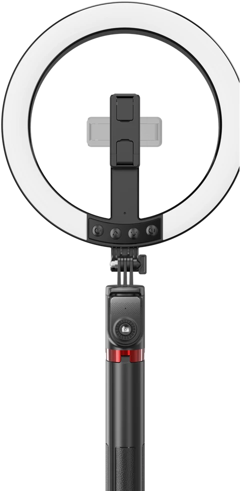 Blavec žiedinis šviestuvas Selfie Aliuminio Aura LED RGB Ring P50 25cm tripod + nuotolinis valdymas + 2,3 metra (RLP50-TRB23) juodos spalvos