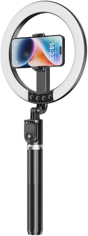 Blavec Selfie Ring lamp Aura LED Ring P-55 25cm tripod + remote control + 2,3 metres (RLP55-TRB23) juodos spalvos