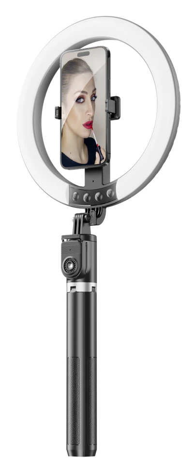 Blavec Selfie Ring lamp Aura LED Ring P-55 25cm tripod + remote control + 2,3 metres (RLP55-TRB23) juodos spalvos