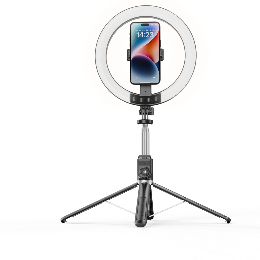 Blavec Selfie Ring lamp Aura LED Ring P-55 25cm tripod + remote control + 2,3 metres (RLP55-TRB23) juodos spalvos