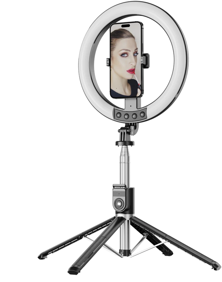 Blavec Selfie Ring lamp Aura LED Ring P-55 25cm tripod + remote control + 2,3 metres (RLP55-TRB23) juodos spalvos