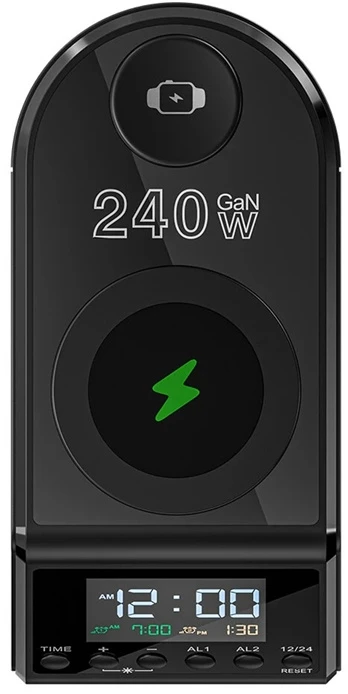Blitzwolf BW-FW10 žadintuvas su įkrovikliu 2xUSB-A, 4xUSB-C, 240W