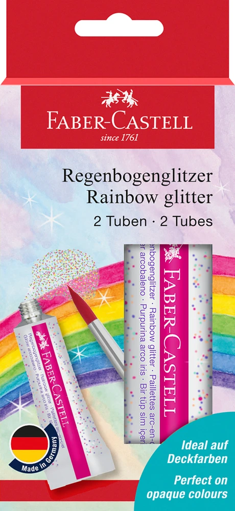 Blizgus gelis Faber-Castell 12ml, 2vnt vaivorykštės spalvų