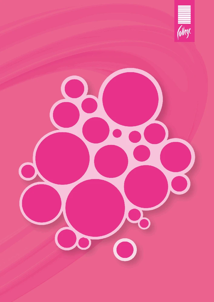 Bloknotas College Circles, A5, 50 lapų, langeliais, klijuotas viršuje