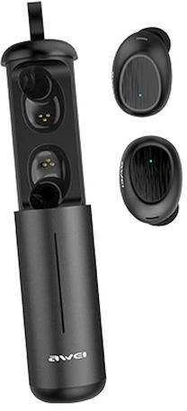 AWEI Bluetooth 5.0 T55 TWS ausinės + docking station juodos spalvos
