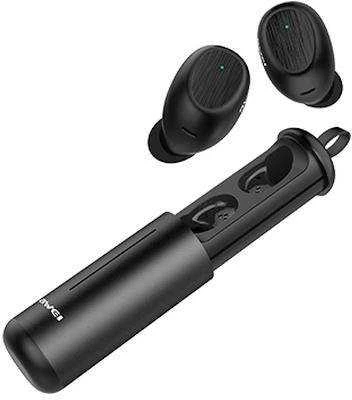 AWEI Bluetooth 5.0 T55 TWS ausinės + docking station juodos spalvos