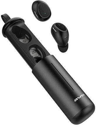 AWEI Bluetooth 5.0 T55 TWS ausinės + docking station juodos spalvos