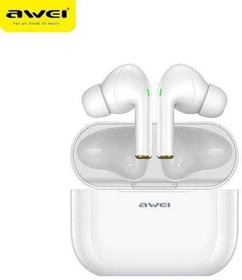 AWEI Bluetooth 5.0 T29 TWS ausinės + docking station baltos spalvos