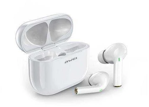 AWEI Bluetooth 5.0 T29 TWS ausinės + docking station baltos spalvos