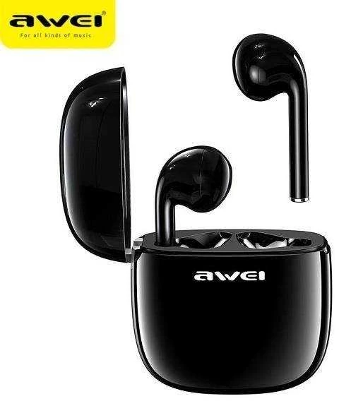 AWEI Bluetooth 5.0 T28 TWS ausinės + docking station juodos spalvos