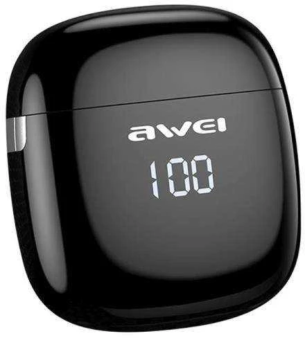 AWEI Bluetooth 5.0 T28P TWS ausinės + docking station juodos spalvos