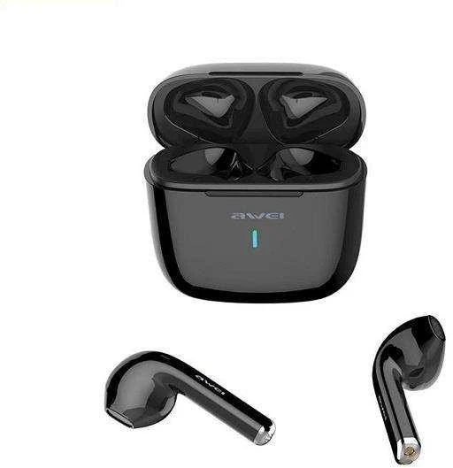AWEI Bluetooth 5.0 T26 TWS ausinės + docking station juodos spalvos