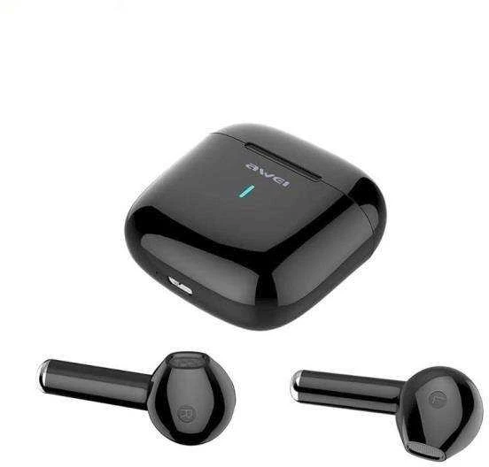 AWEI Bluetooth 5.0 T26 TWS ausinės + docking station juodos spalvos