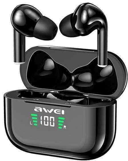 AWEI Bluetooth 5.1 T29P TWS ausinės + docking station juodos spalvos