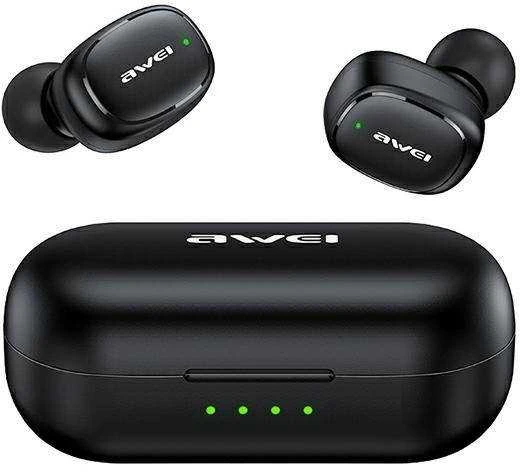AWEI Bluetooth 5.1 T13 Pro TWS ausinės + docking station juodos spalvos