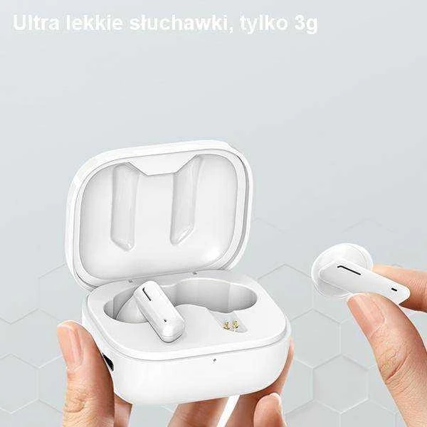 AWEI Bluetooth 5.1 T36 TWS ausinės + docking station baltos spalvos