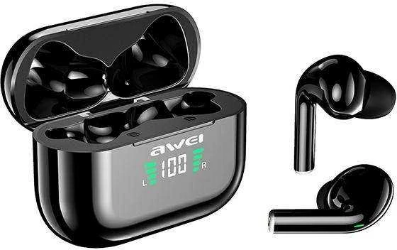 AWEI Bluetooth 5.1 T29P TWS ausinės + docking station juodos spalvos