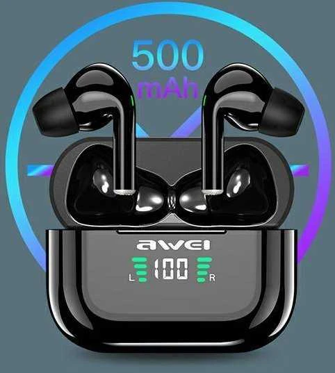 AWEI Bluetooth 5.1 T29P TWS ausinės + docking station juodos spalvos