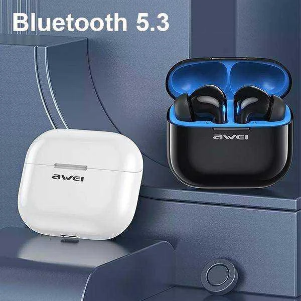 Awei T1Pro ausinės su dviem spalvų dėklais