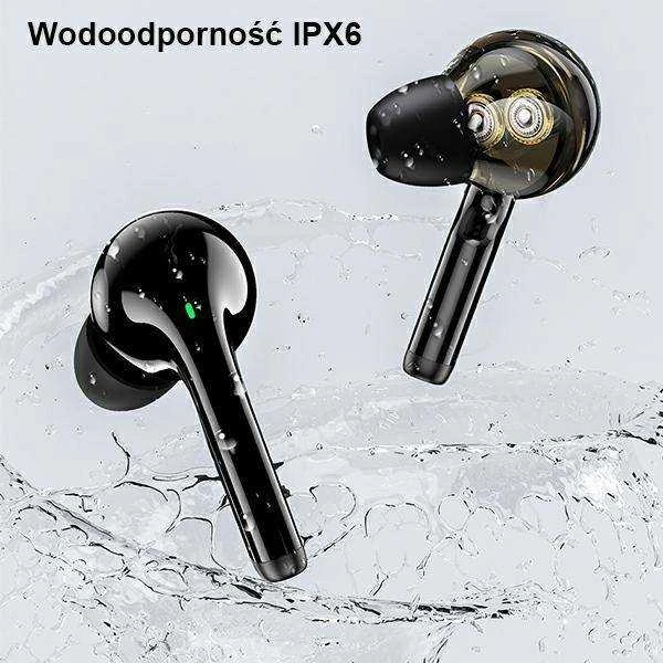 AWEI Bluetooth 5.3 T12P TWS ausinės + docking station juodos spalvos