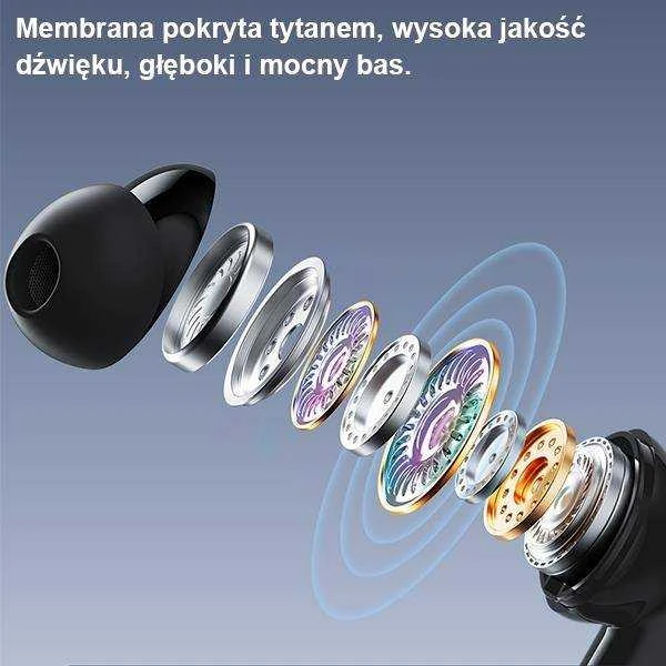 AWEI Bluetooth 5.3 T50 TWS ausinės + docking station juodos spalvos
