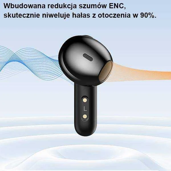 AWEI Bluetooth 5.3 T66 TWS ausinės + docking station juodos spalvos